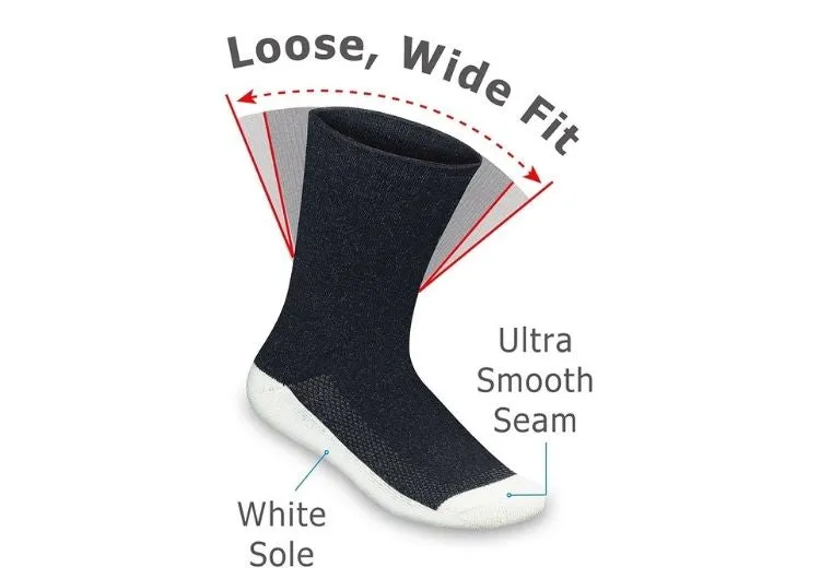 Buy quality cheap products Extra Roomy Diabetic Socks (Thick) Black 0127