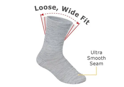 Best deals on Extra Roomy Socks (Thick) Gray 0114