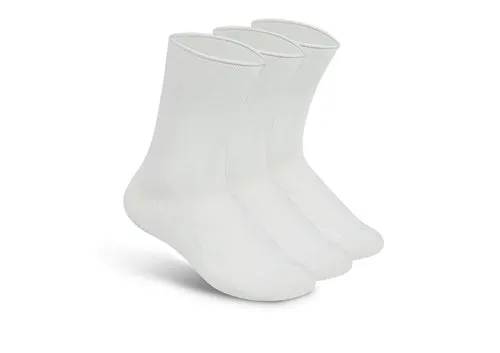 Casual Dress Diabetic Socks White 0114