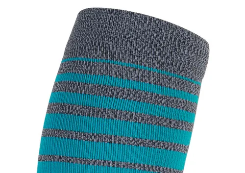 Buy now Compression Calf Sleeves Standard 15-20 mmHg Gray Teal Stripe 0201